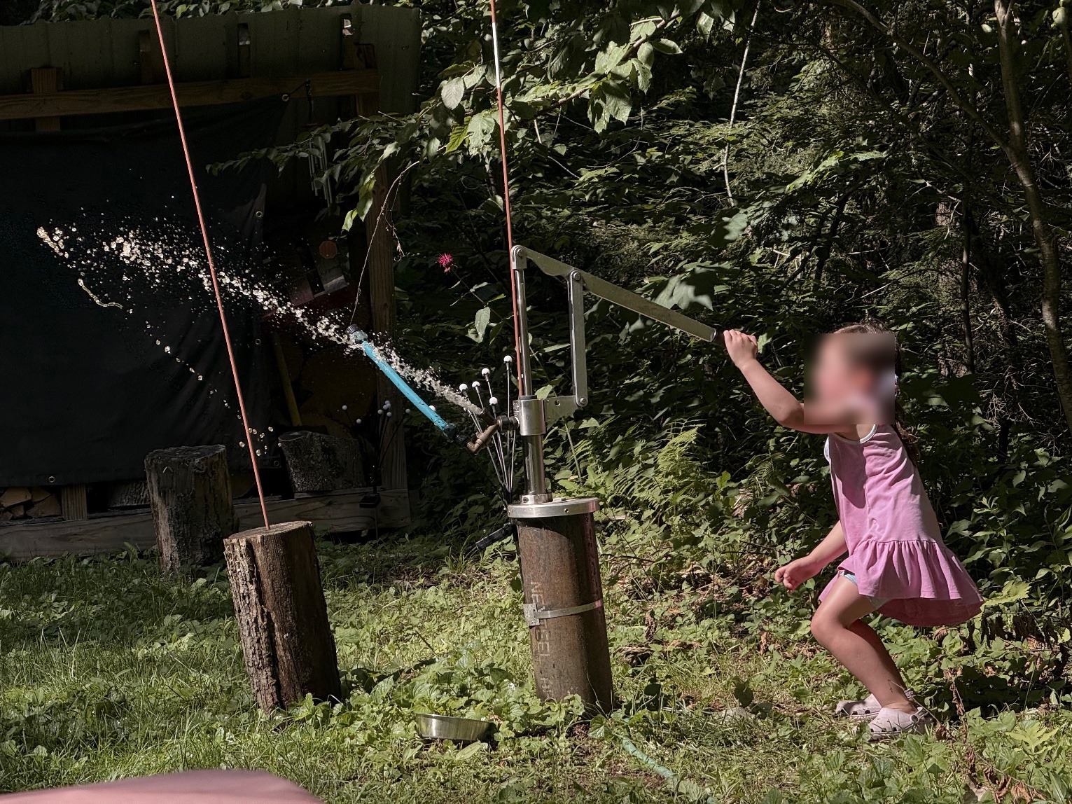 The camp's hand pump - water without power