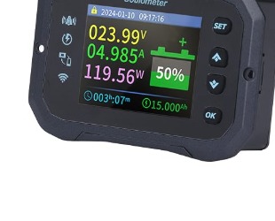 WiFi battery monitor with color LCD display
